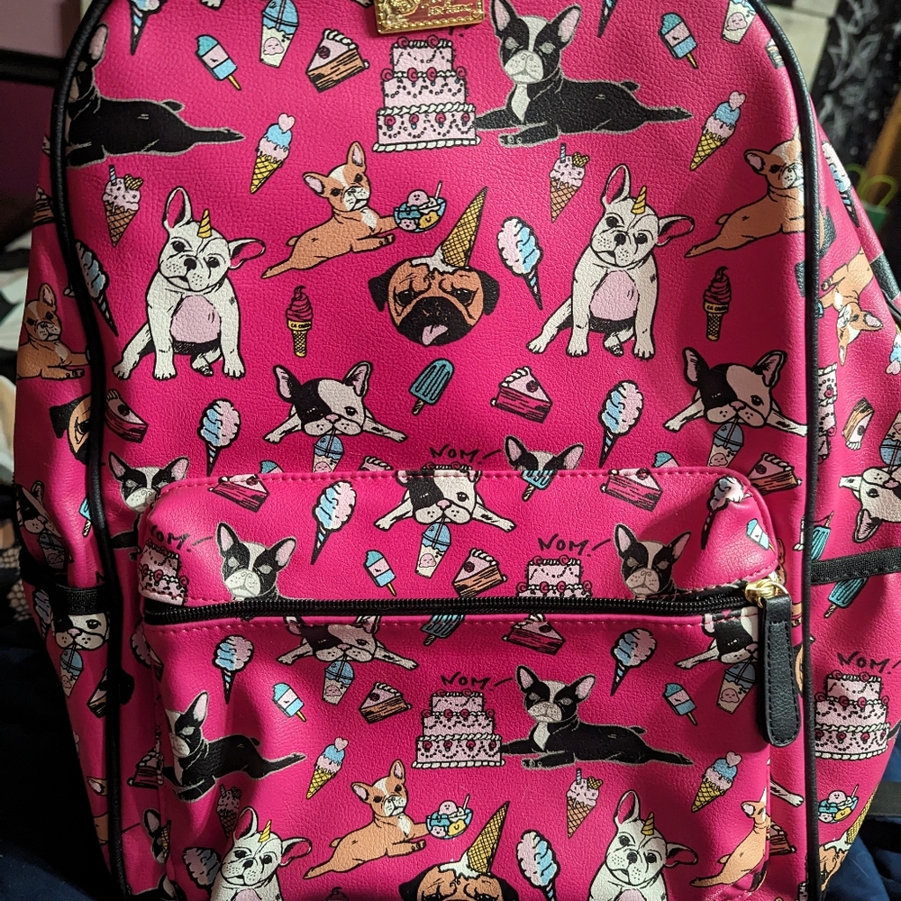 Betsey Johnson Pug / Bulldog backpack